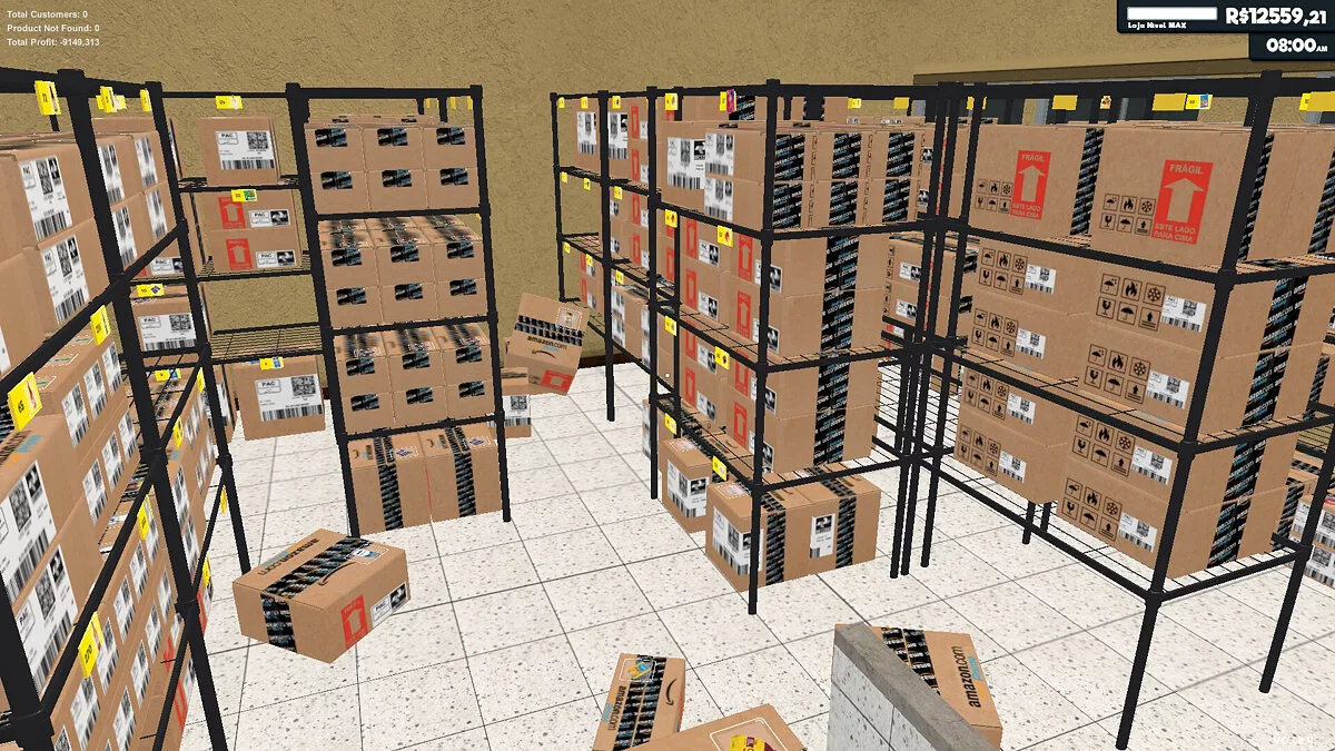Supermarket Simulator — Коробки Amazon