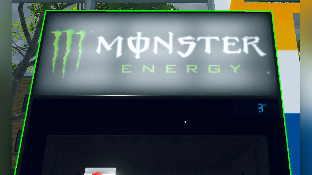 Supermarket Simulator — Маленький холодильник Monster Energy