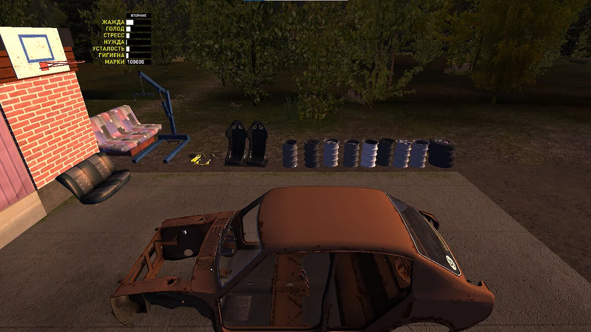 My Summer Car — Несобранная Сатсума, весь тюнинг в гараже