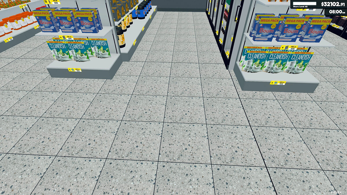 Supermarket Simulator — Серый плиточный пол