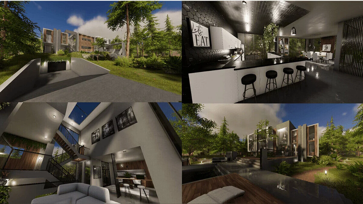 House Flipper 2 — Современный особняк в стиле минимализма