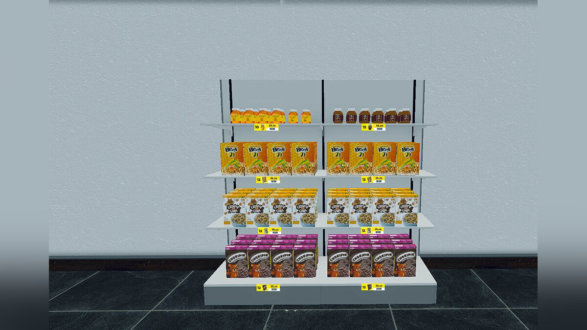 Supermarket Simulator — Светлая бетонная стена