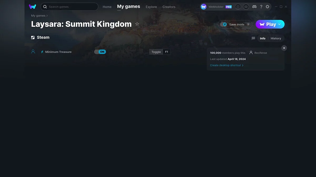 Laysara: Summit Kingdom — Трейнер (+1) от 18.04.2024 [WeMod]