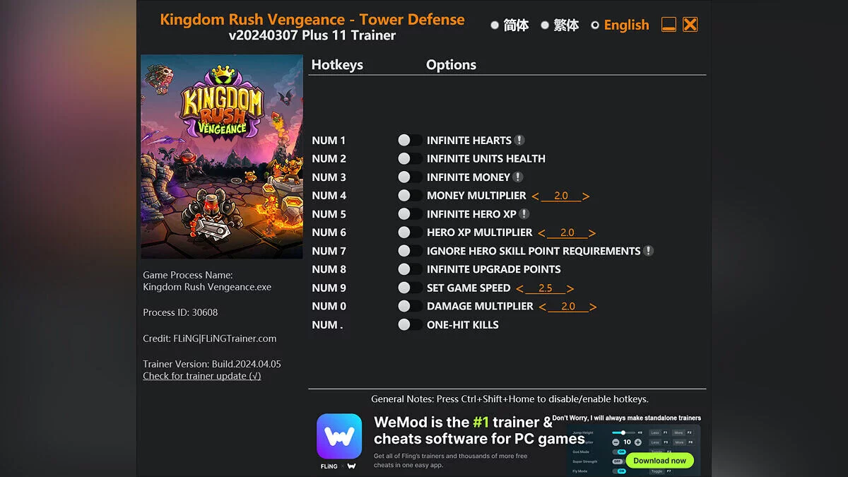 Kingdom Rush Vengeance — Трейнер (+11) [UPD: 07.03.2024]