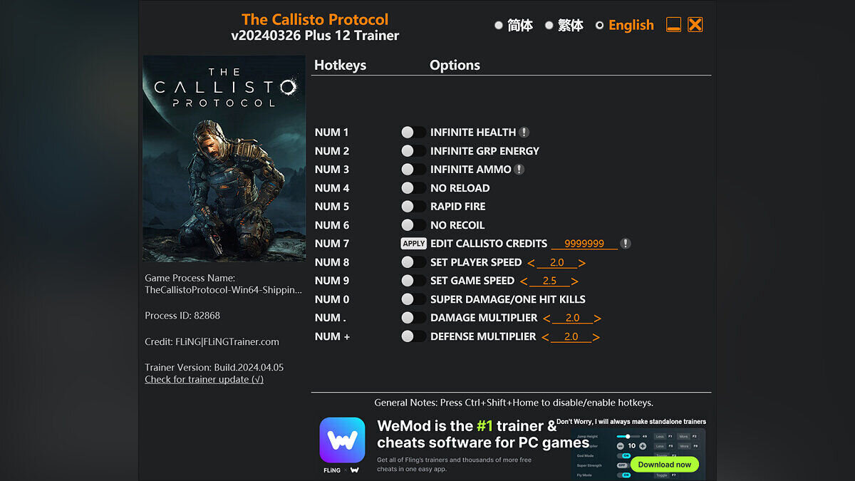 The Callisto Protocol — Трейнер (+12) [UPD: 26.03.2024]