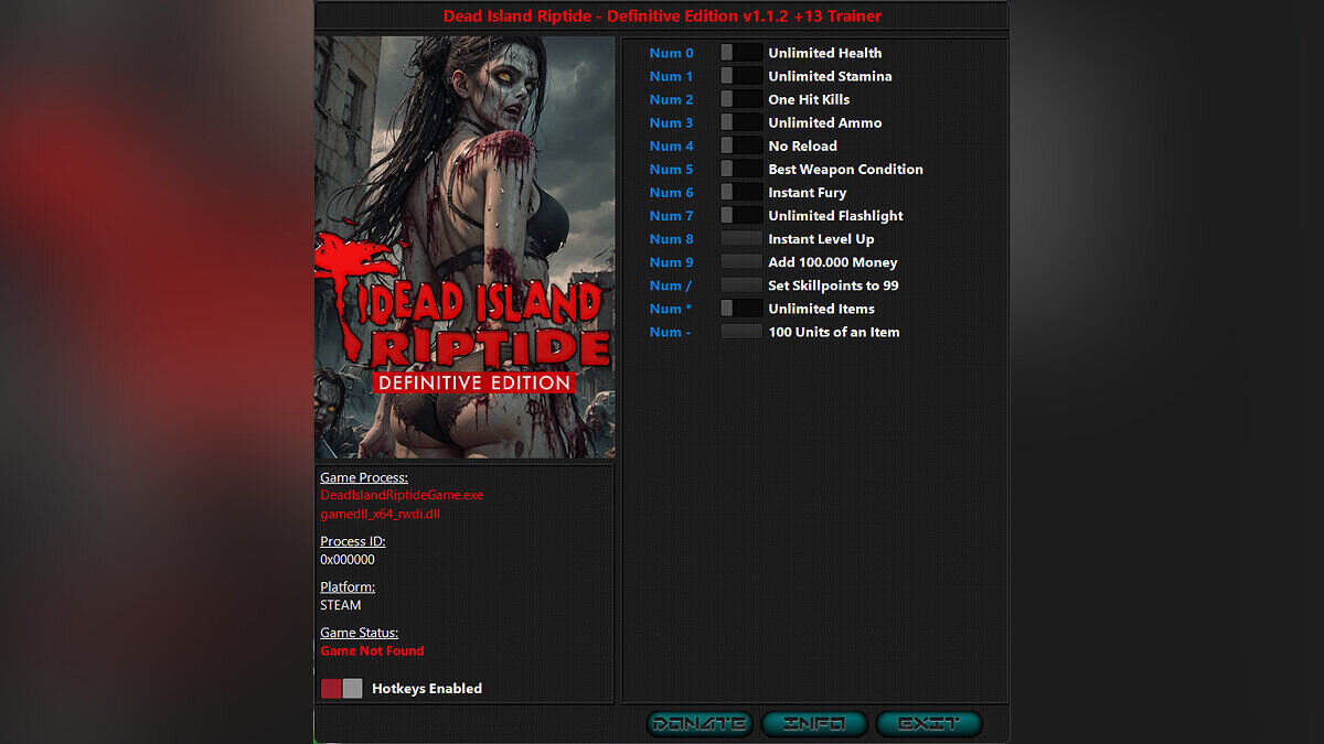 Dead Island: Riptide — Трейнер (+13) [1.1.2]