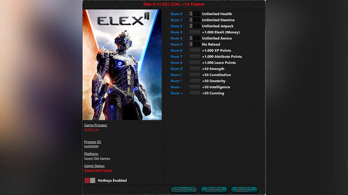 ELEX 2 — Трейнер (+14) [1.0.107.0 (1.05c)]