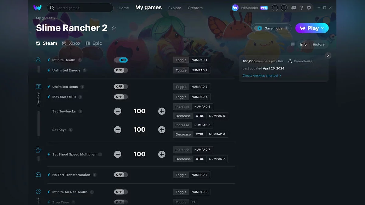 Slime Rancher 2 — Трейнер (+16) от 26.04.2024 [WeMod]