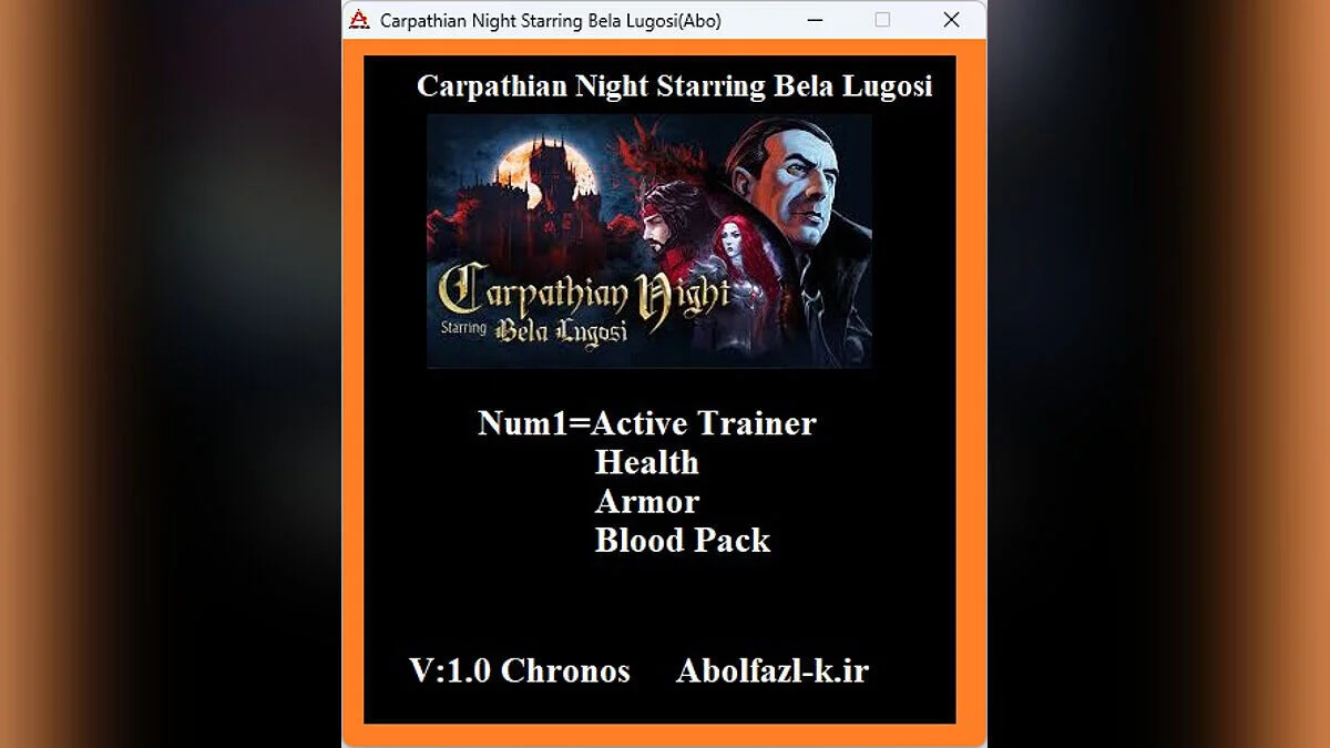 Carpathian Night Starring Bela Lugosi — Трейнер (+3) [1.0]