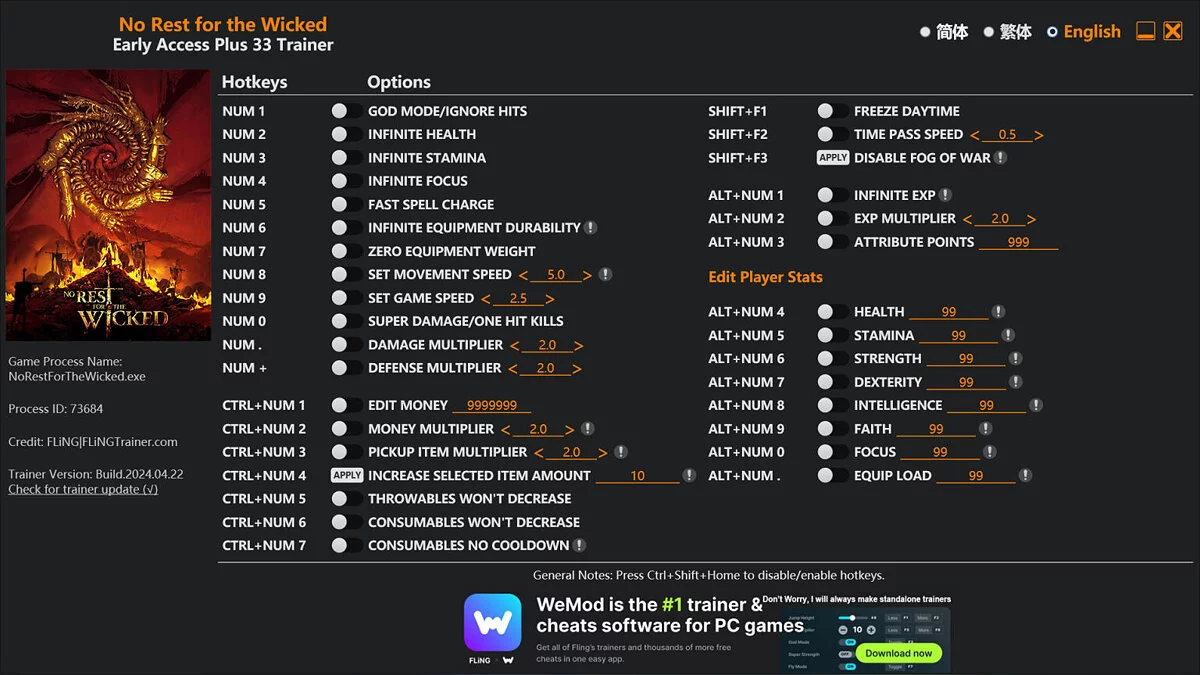 No Rest for the Wicked — Трейнер (+33) [EA: 21.04.2024]