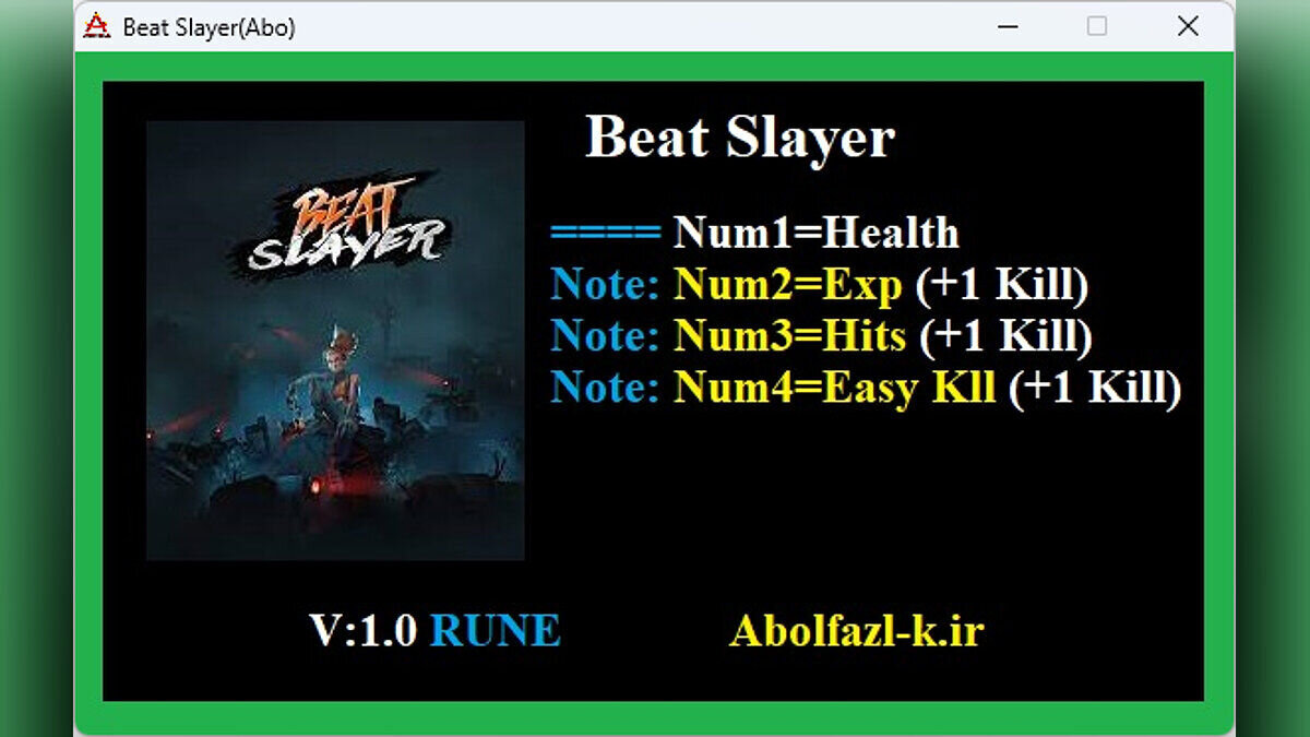 Beat Slayer — Трейнер (+4) [1.0]