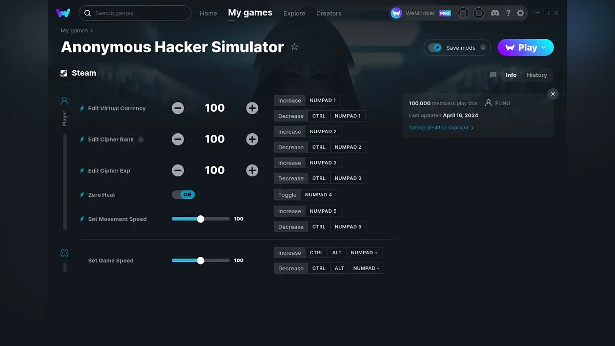 Anonymous Hacker Simulator — Трейнер (+6) от 16.04.2024 [WeMod]