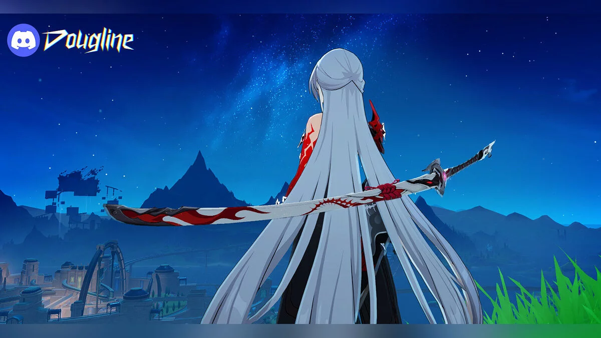 Genshin Impact — Ахерон в костюме багровой луны