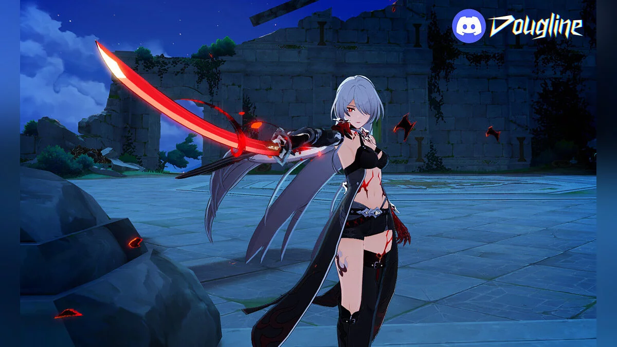 Genshin Impact — Ахерон в костюме багровой луны