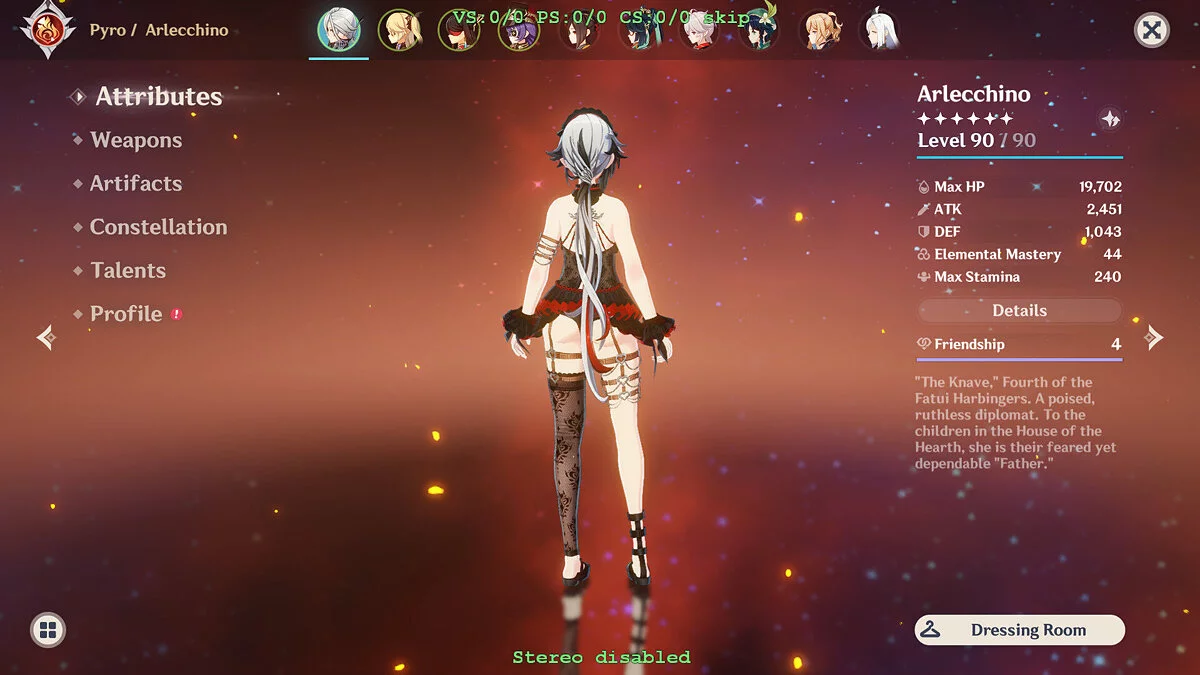 Genshin Impact — Арлекино в костюме «Горькой ревности»