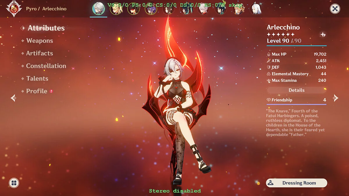 Genshin Impact — Арлекино в костюме «Горькой ревности»