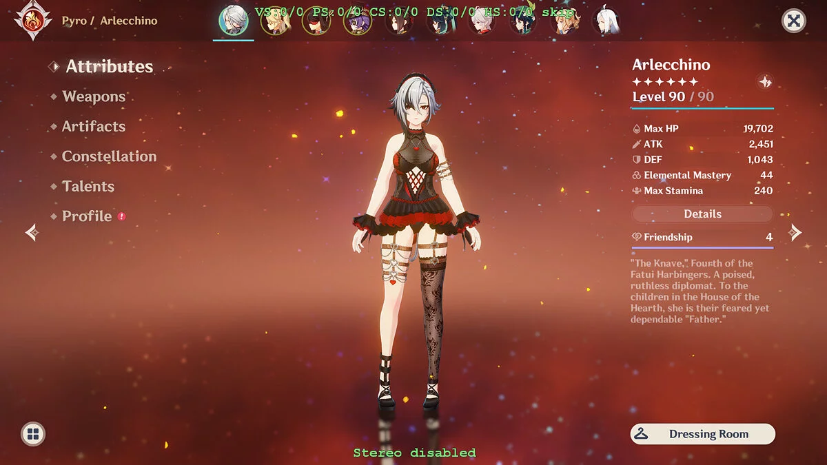 Genshin Impact — Арлекино в костюме «Горькой ревности»