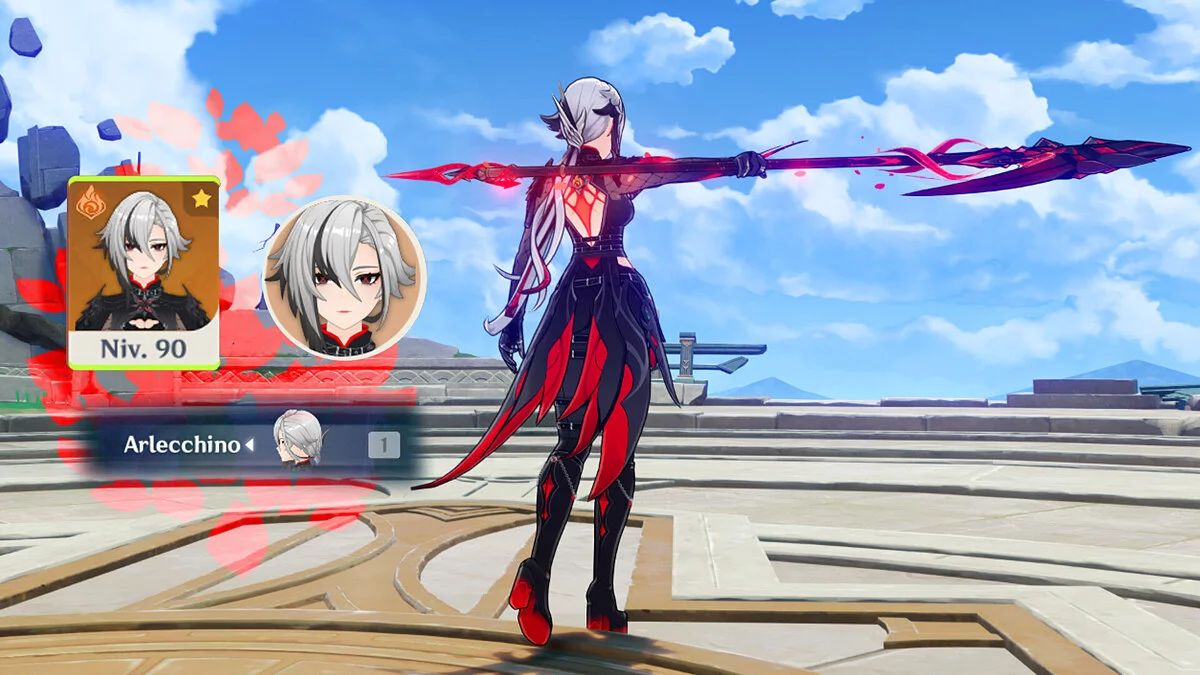 Genshin Impact — Арлекино в костюме кровавой луны