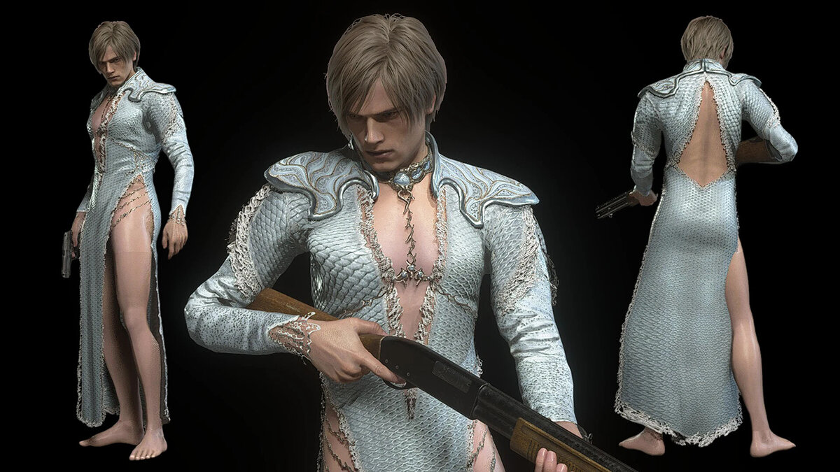 Resident Evil 4 Remake (2023) — Леон в платье