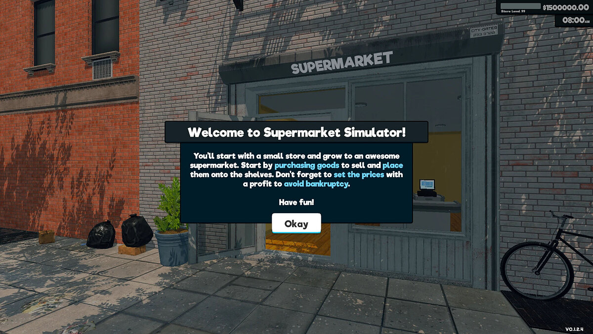 Supermarket Simulator — Начало игры с 99 уровнем