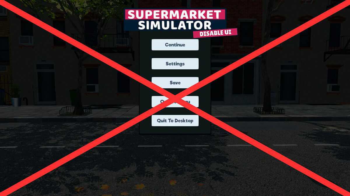 Supermarket Simulator — Отключение интерфейса