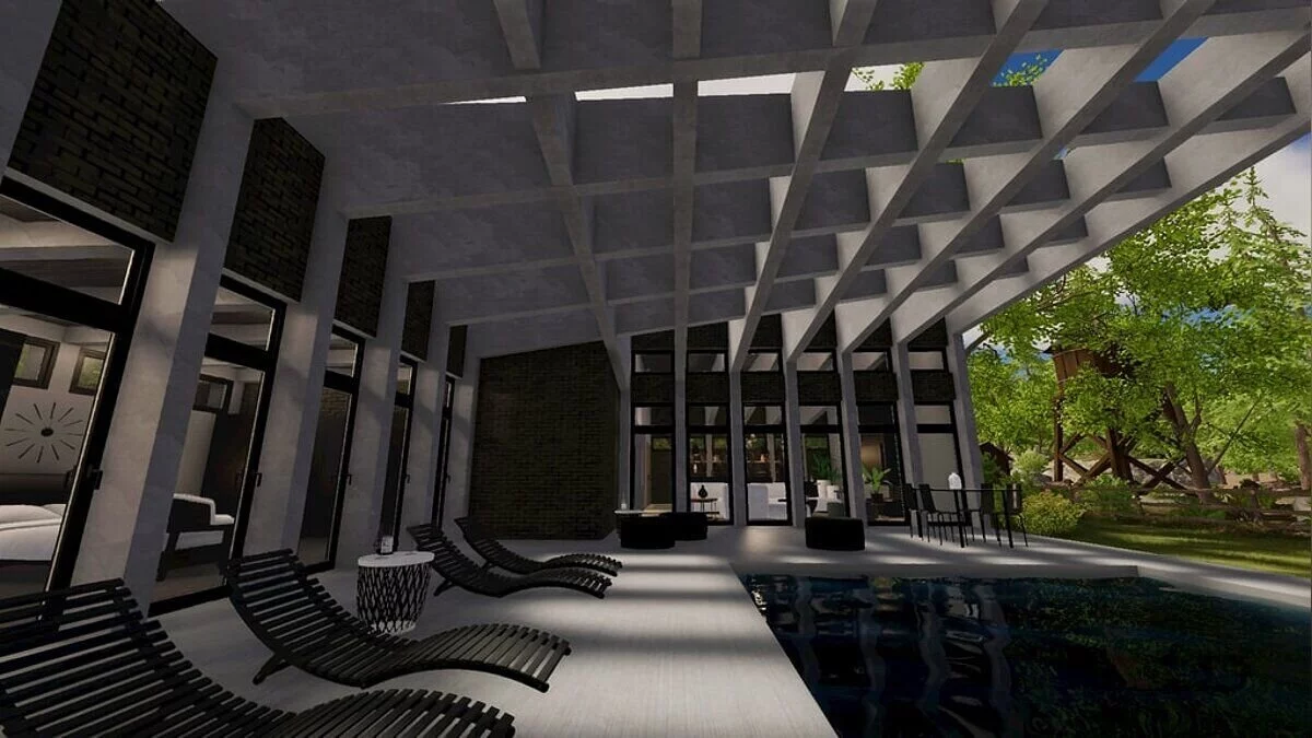 House Flipper 2 — Современный бруталистский дом