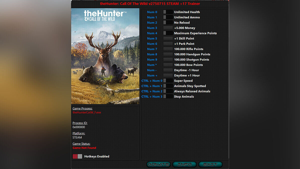 Файлы для theHunter: Call of the Wild - трейнеры, моды, сохранения, патчи