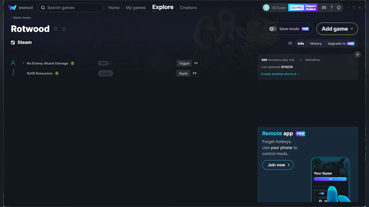 Трейнер (+2) от 10.05.2024 [WeMod]