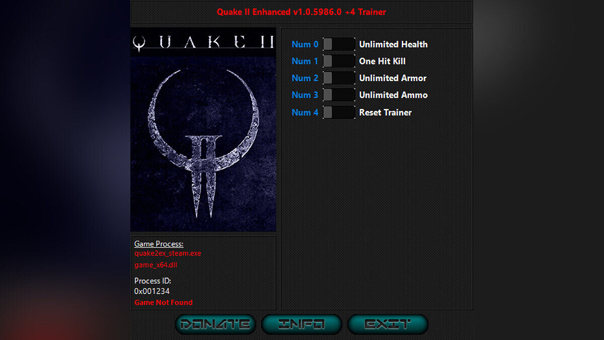 Quake 2 - Enhanced Edition — Трейнер (+4) [1.0.5986]