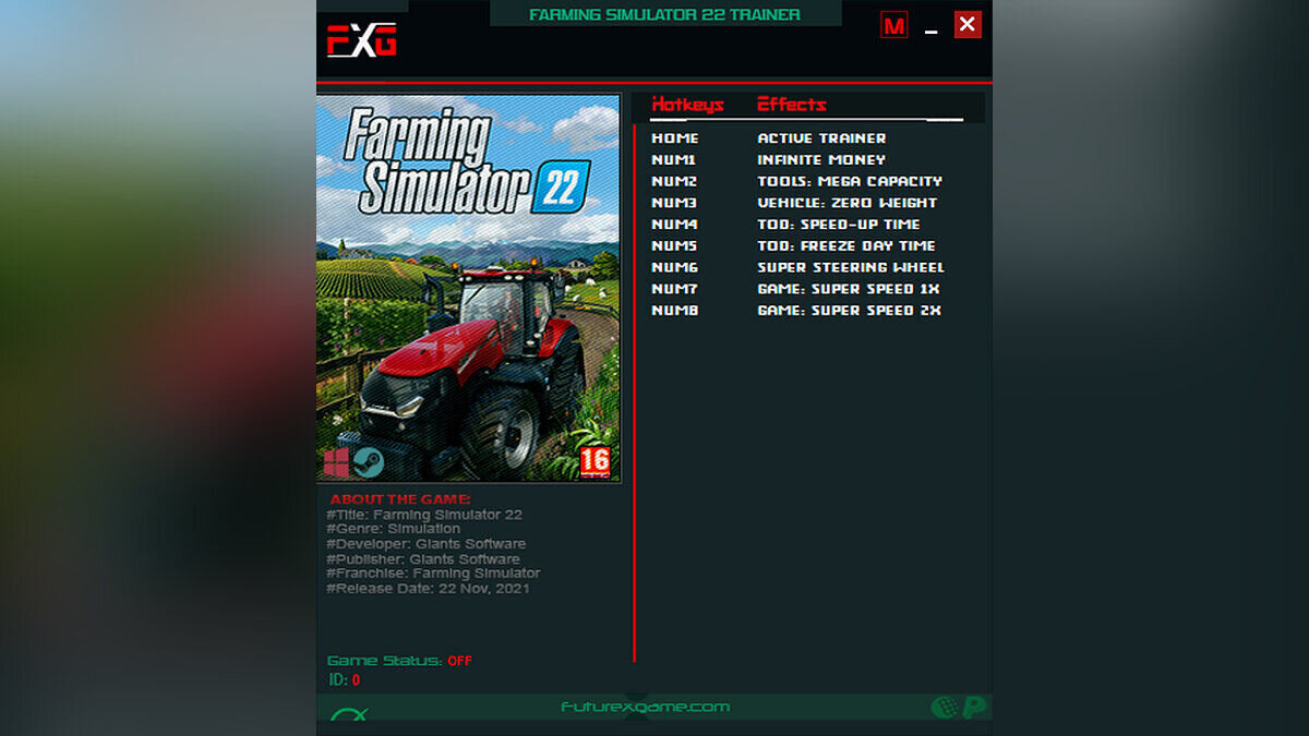 Farming Simulator 22 — Трейнер (+8) [1.0 - 1.14.0.0]
