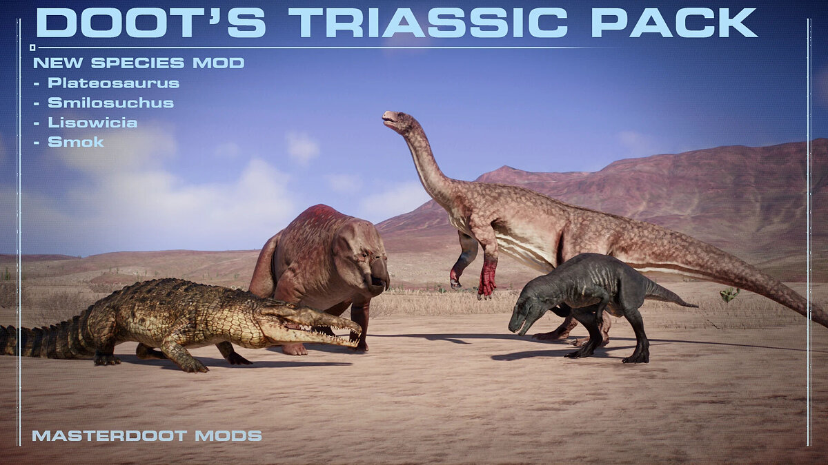 Jurassic World Evolution 2 — Триасовый набор (4 новых вида)