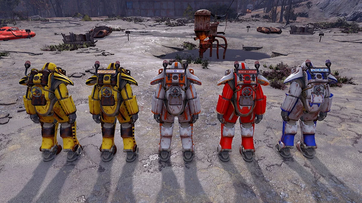 Fallout 4 — Bad Boys. Civil Servant Power Armor — силовая броня экстренных служб