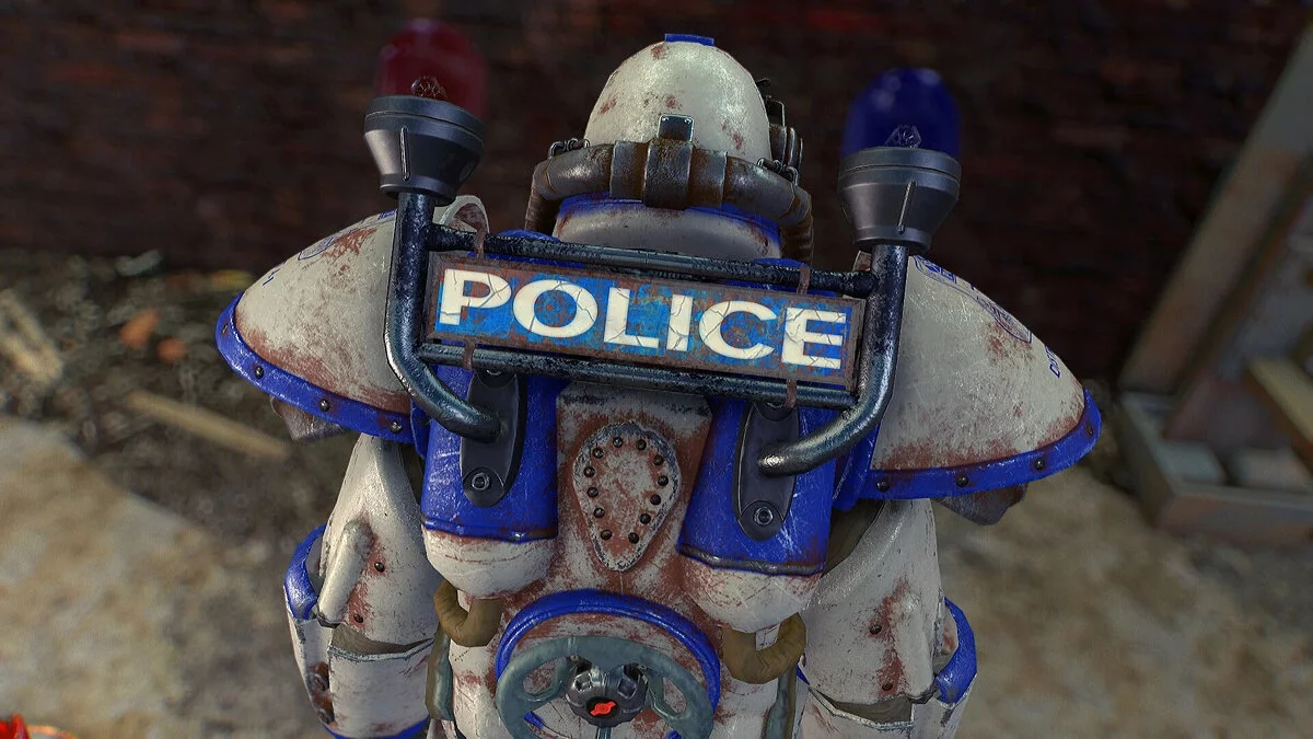 Fallout 4 — Bad Boys. Civil Servant Power Armor — силовая броня экстренных служб