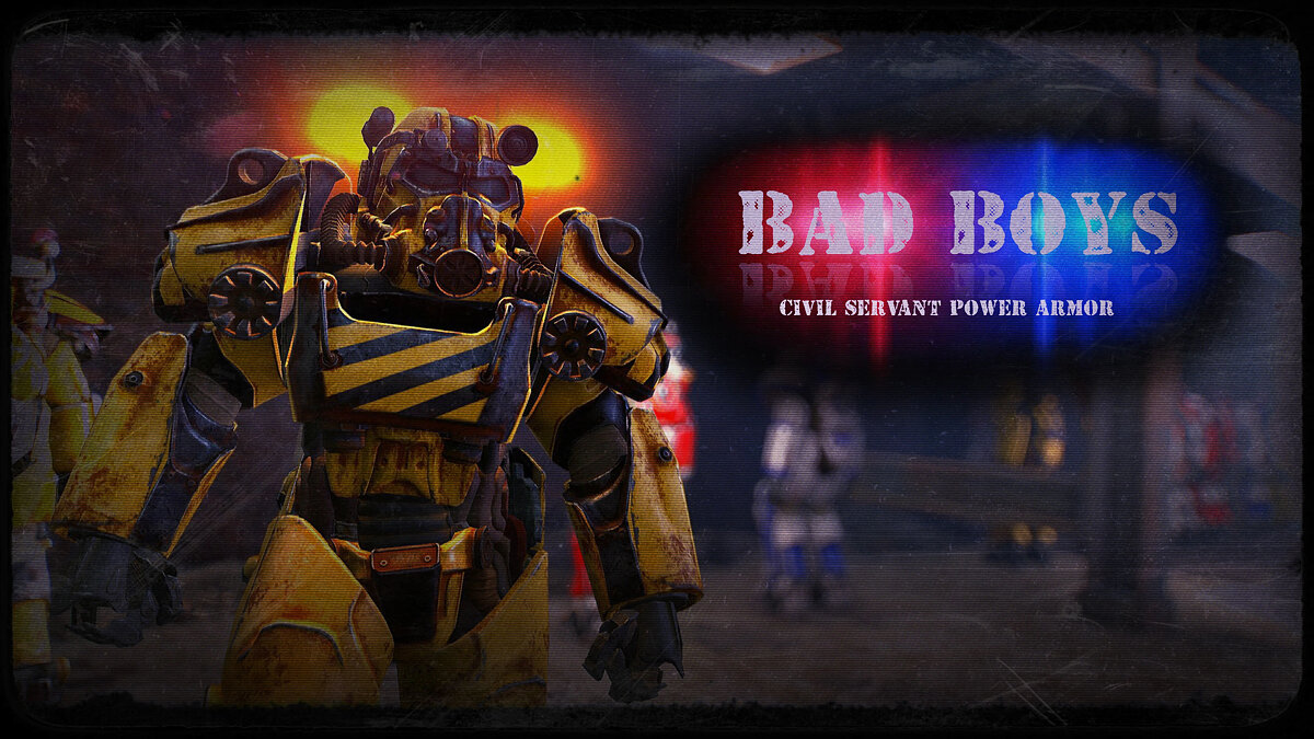 Fallout 4 — Bad Boys. Civil Servant Power Armor — силовая броня экстренных служб