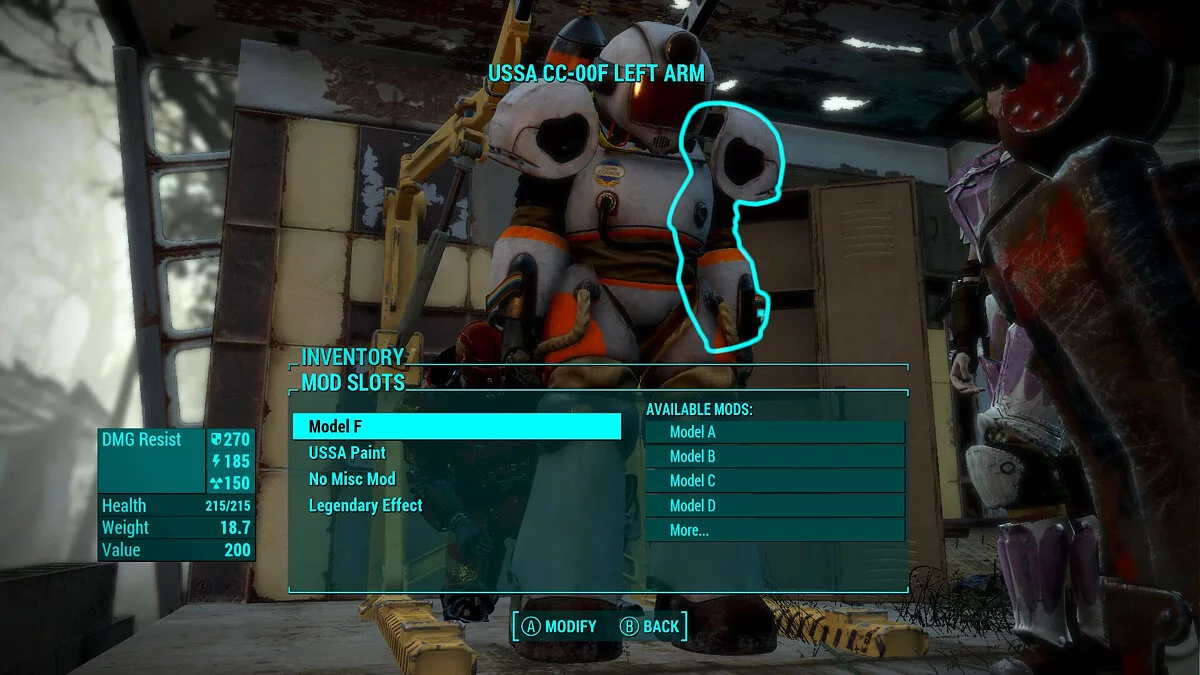 Fallout 4 — Captain Cosmos Rework — броня в стиле Metroid