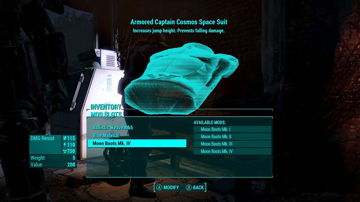 Fallout 4 — Captain Cosmos Rework — броня в стиле Metroid
