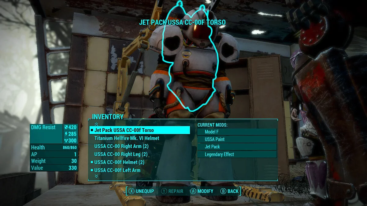 Fallout 4 — Captain Cosmos Rework — броня в стиле Metroid