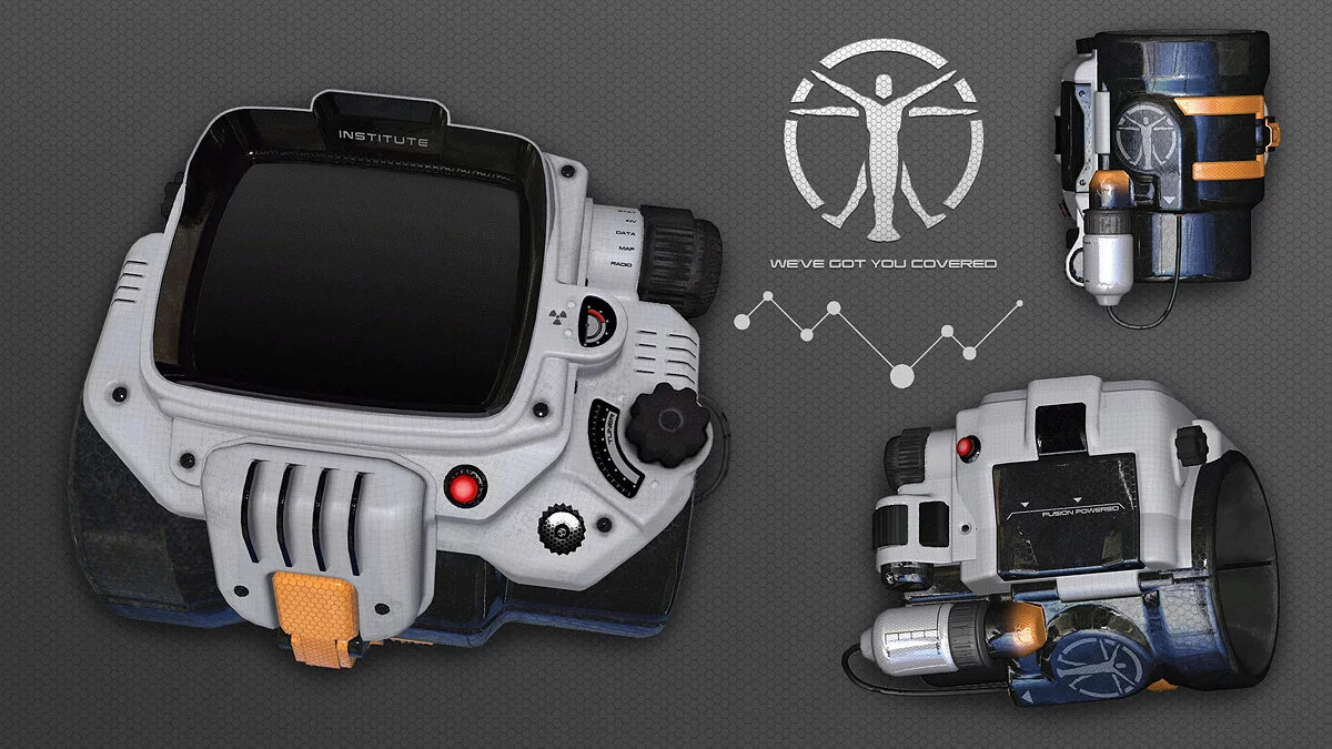 Fallout 4 — Courser X-92 Power Suit CBBE and PipBoy — лёгкая и стильная броня