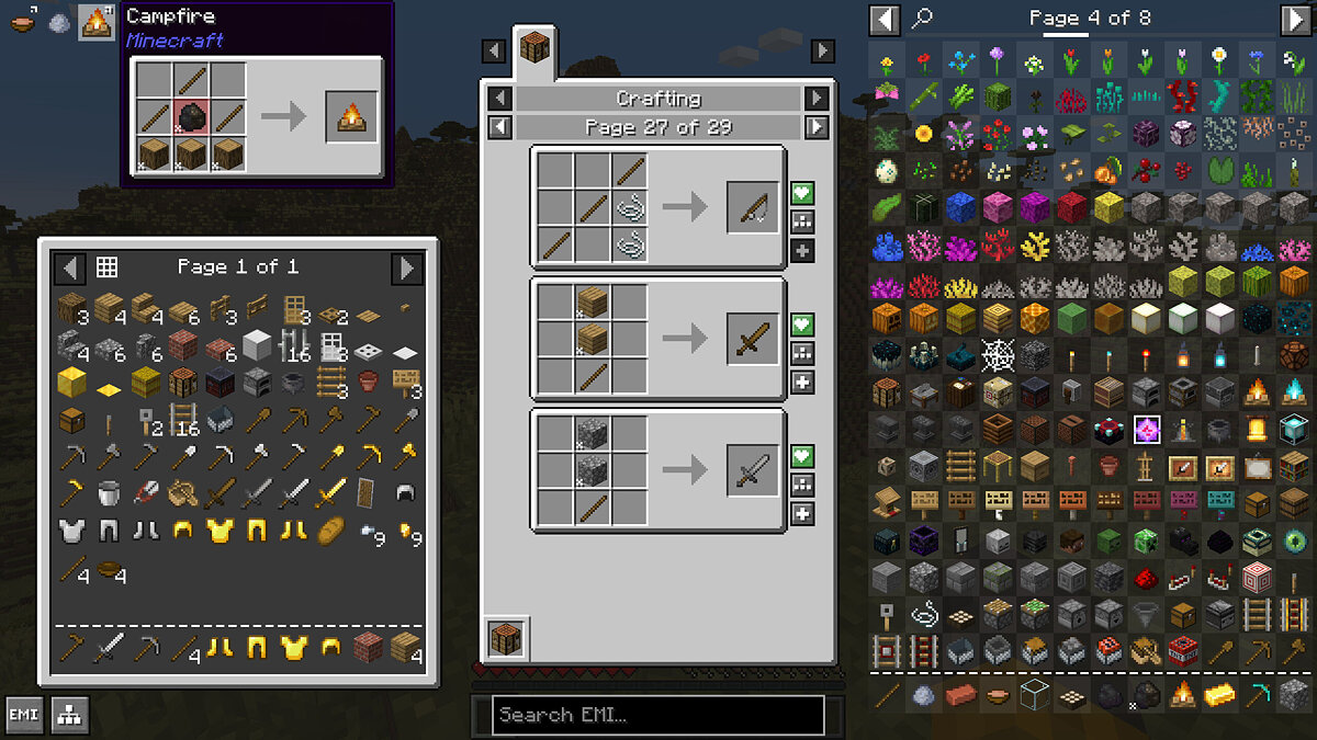 Minecraft — EMI (Item and Recipe Viewer) [1.21] [1.20.6]