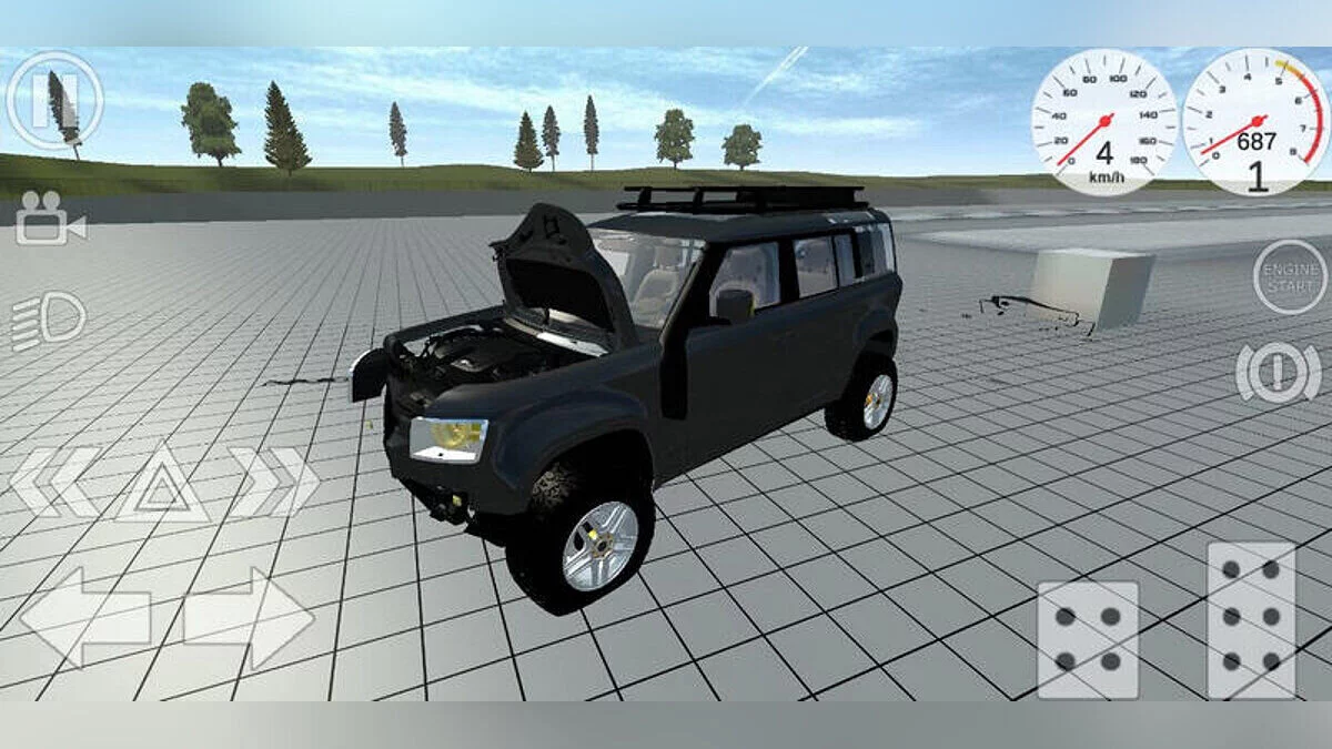Simple Car Crash Physics Sim — Land Rover Defender SE