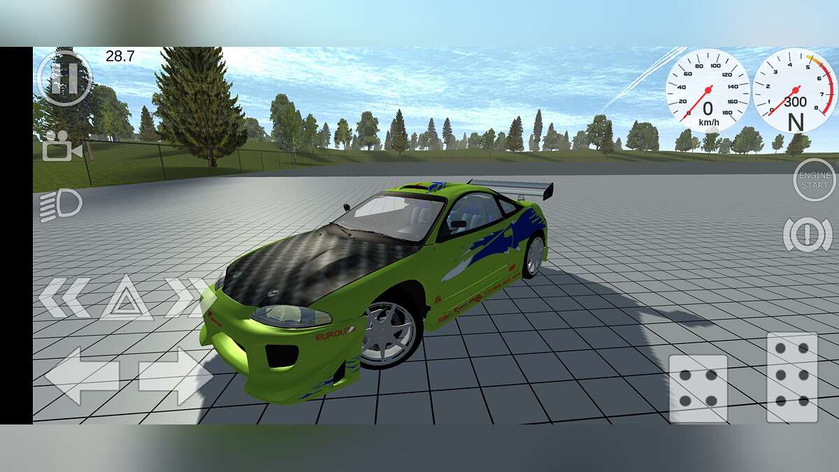 Simple Car Crash Physics Sim — Mitsubishi Eclipse из фильма «Форсаж»