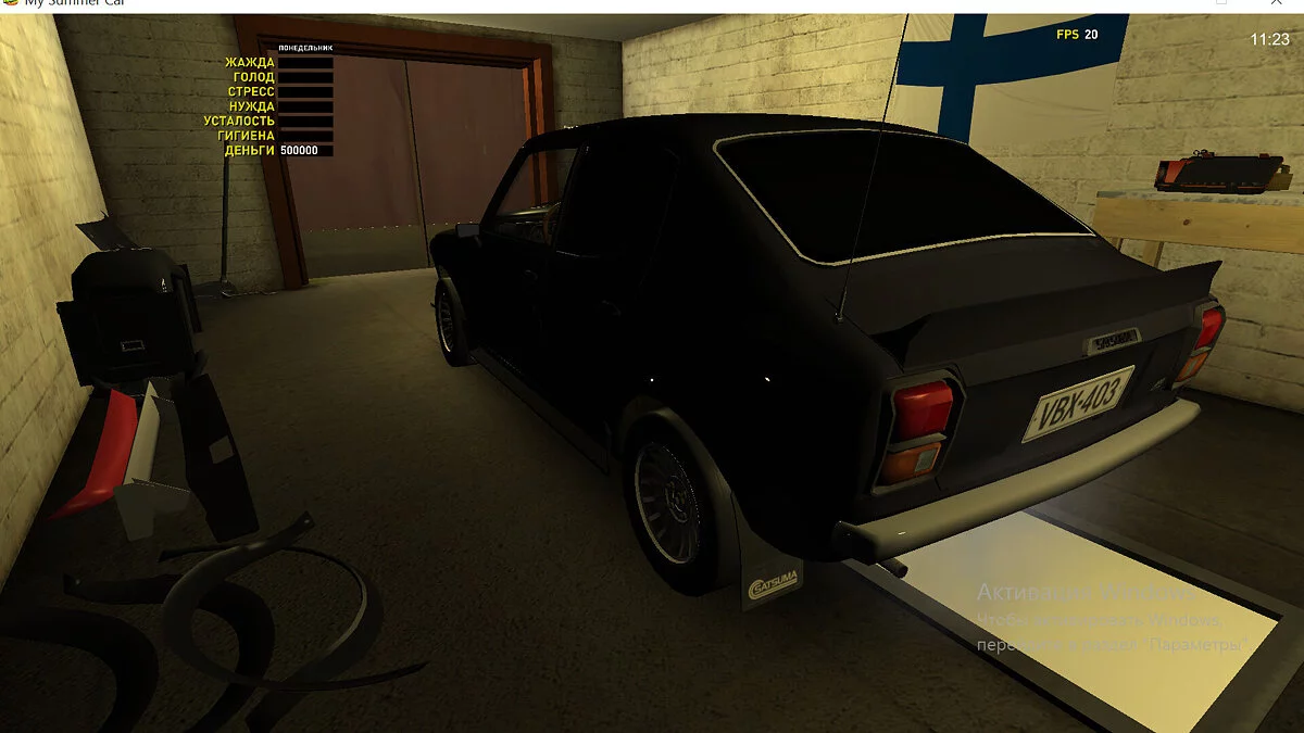 My Summer Car — Пацанская Сатсума в гараже, есть много тюнинга, 500к марок