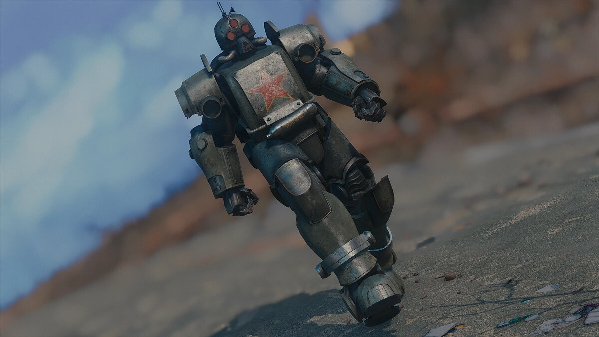 Fallout 4 — Red Shift Power Armor — броня с красной звездой из Fallout 76