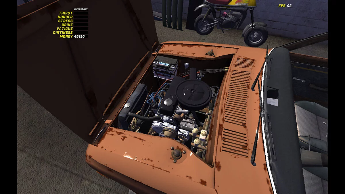 My Summer Car — Стоковая Satsuma с тюнингом, 45к марок, много еды и воды
