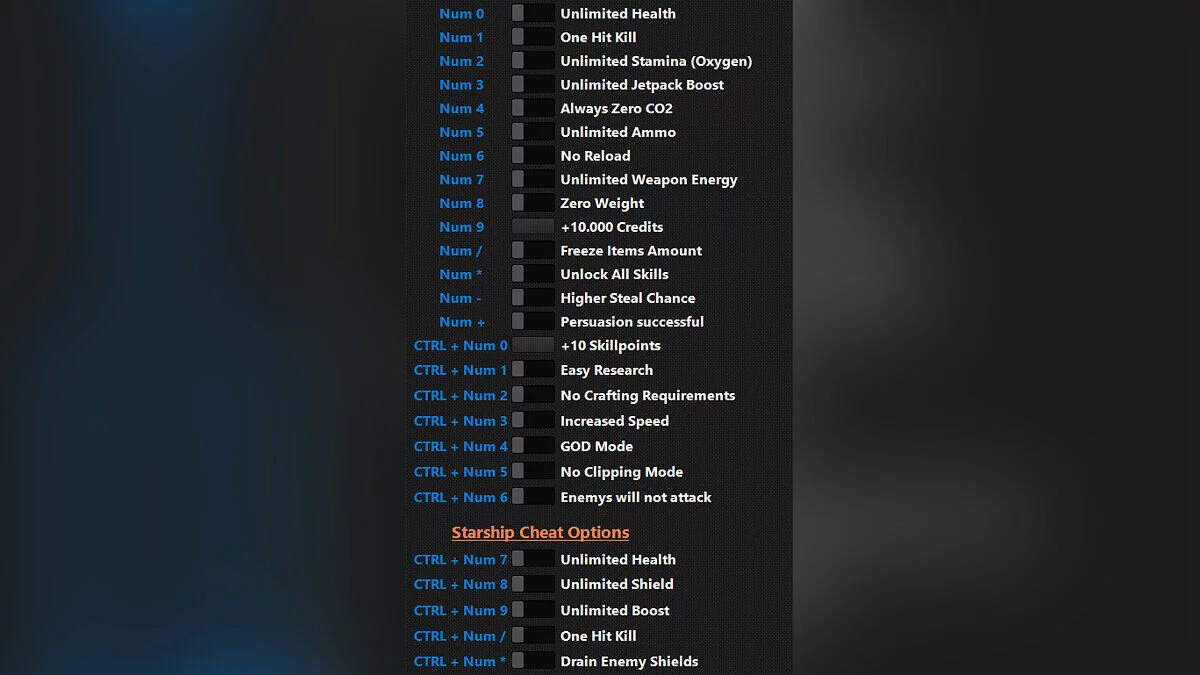 Starfield — Трейнер (+26) [1.9.67.0]