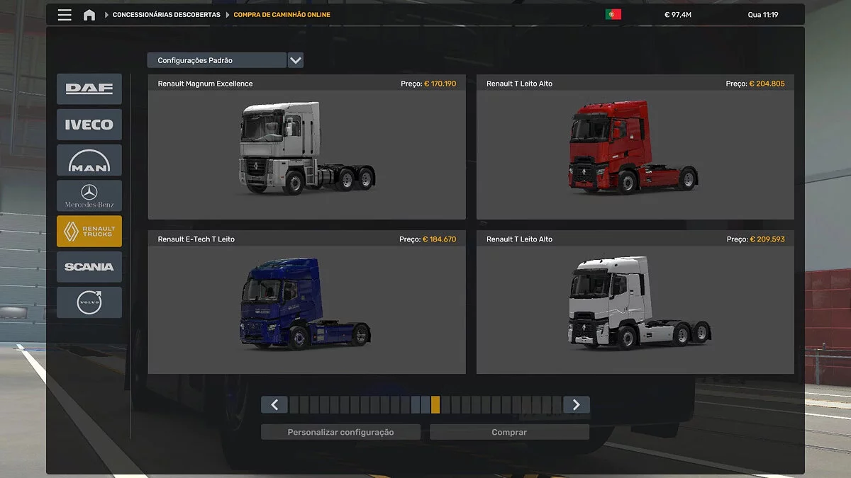 Euro Truck Simulator 2 — Все грузовики у диллеров