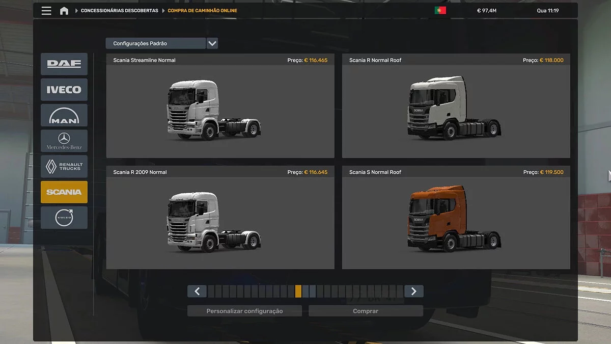 Euro Truck Simulator 2 — Все грузовики у диллеров