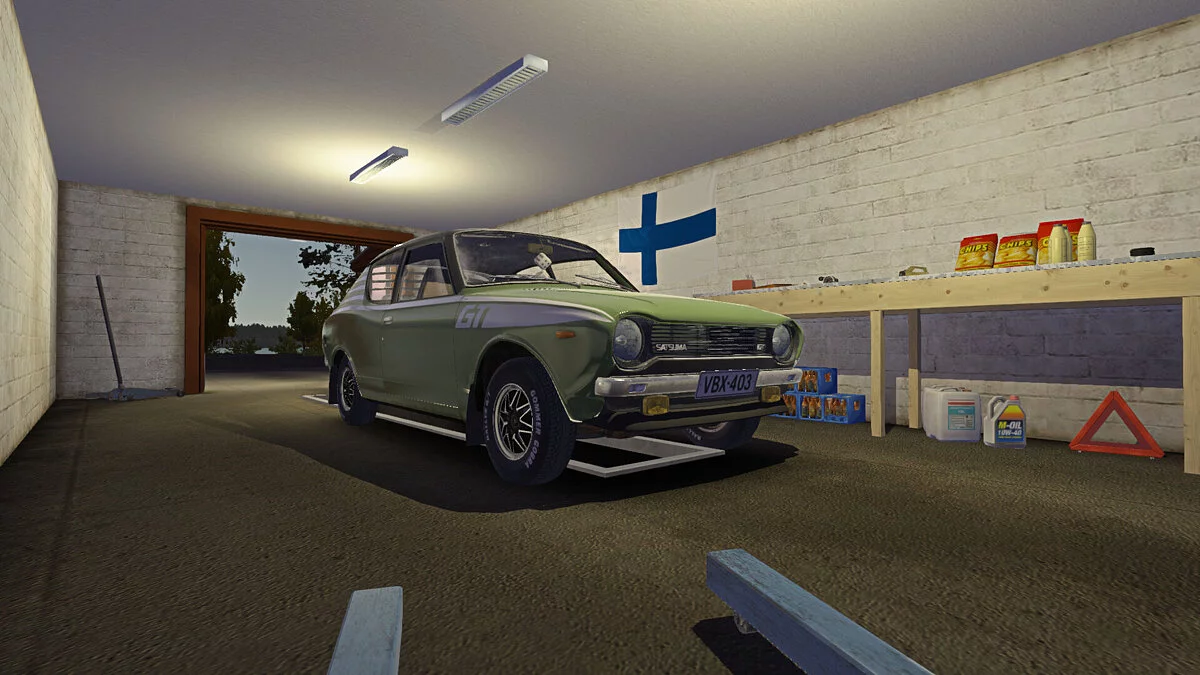 My Summer Car — Зелёная Satsuma GT, 14327 на счету