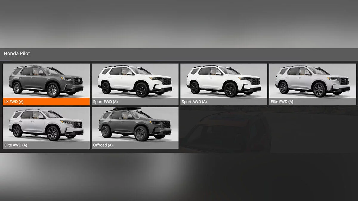 BeamNG.drive — Honda Pilot 2025