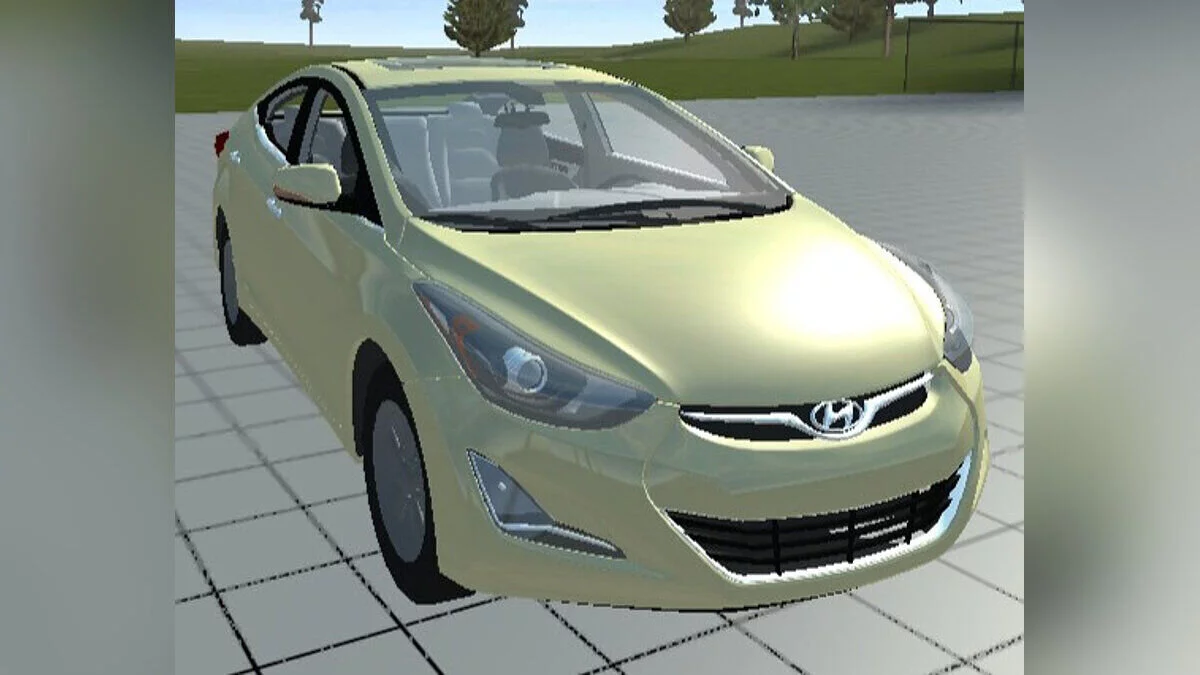 Simple Car Crash Physics Sim — Hyundai Elantra